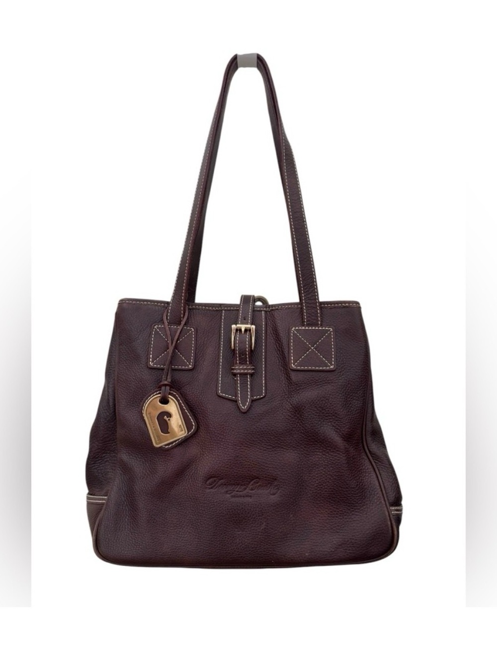 Dooney and Bourke, large Italian pebbled leather shoulder bag. NWOT